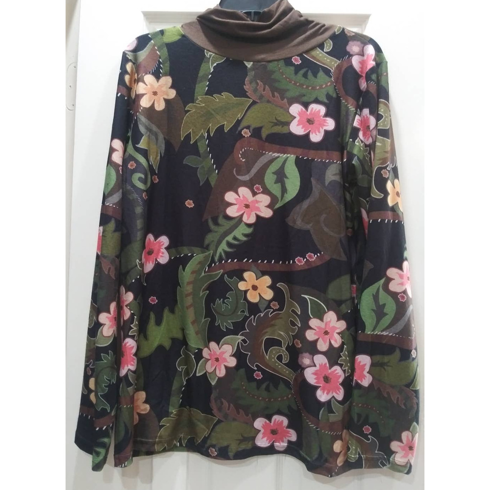 Misslook Floral Turtle Neck XL